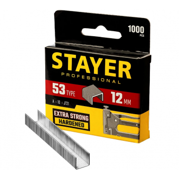 Скобы для степлера 12мм STAYER STANDART тип 53 (3159-12)
