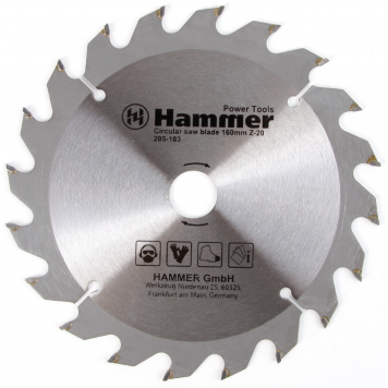 Диск пильный HAMMER 160х30/20/16мм Z20 (205-103)