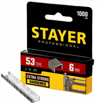 Скобы для степлера 6мм STAYER STANDART тип 53 (3159-06_z02)
